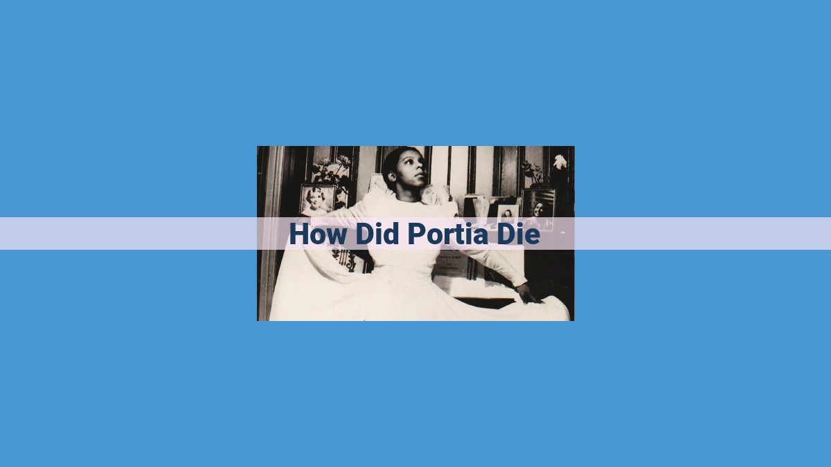 Unraveling the Mystery of Portia's Demise: Multiple Possible Causes