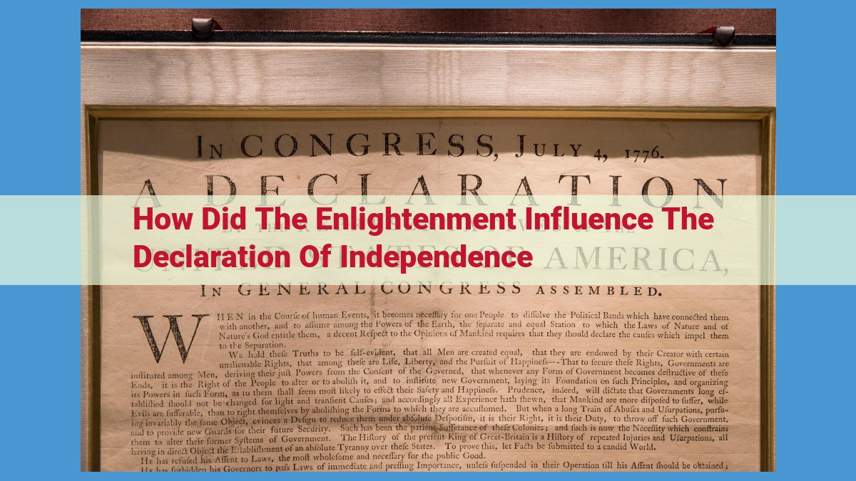 SEO-Optimized Title: The Unquestionable Influence of the Enlightenment on the Declaration of Independence's Principles and Structure