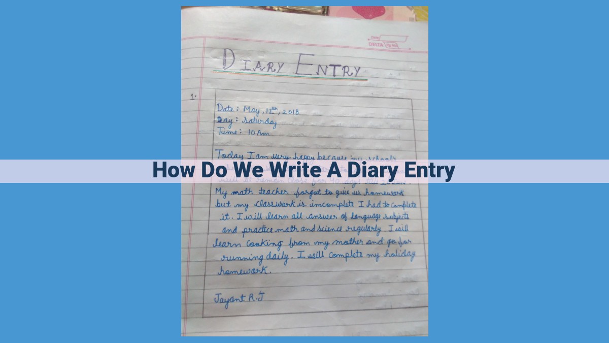 Write a Diary Entry: A Guide to Self-Discovery and Emotional Expression