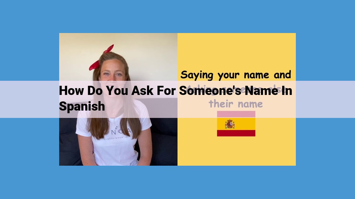 How to Ask Someone's Name in Spanish: Formal and Informal Inquiries