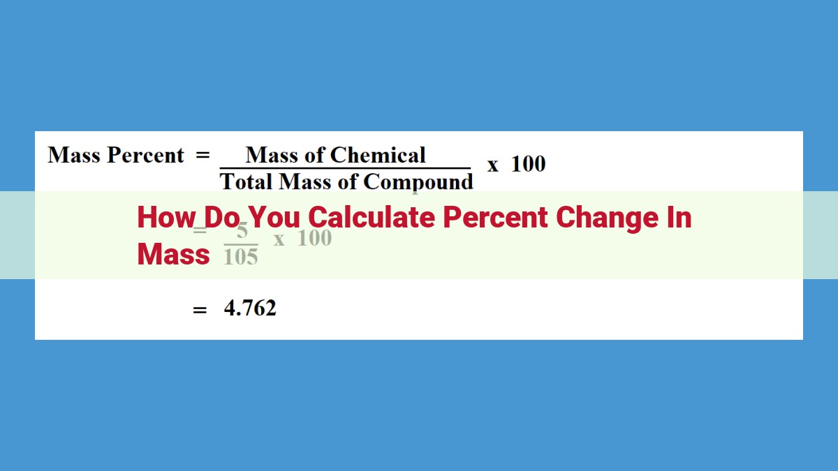 Calculate Percentage Change in Mass: A Comprehensive Guide