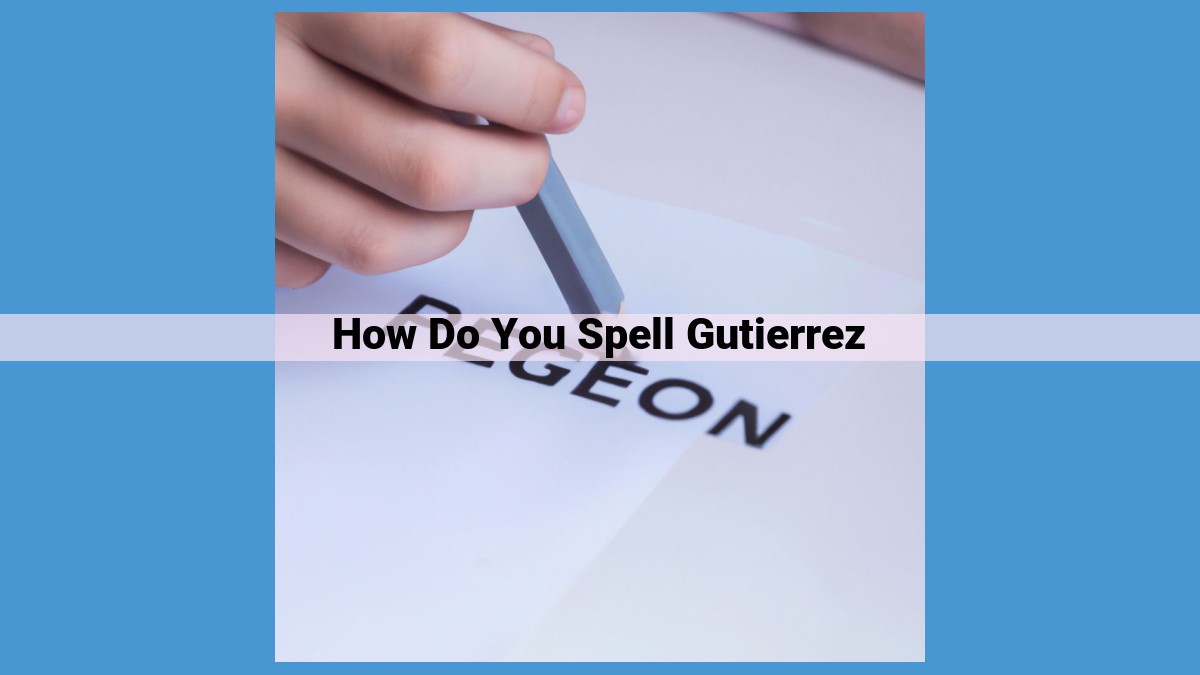 Mastering the Spelling of "Gutierrez": A Guide to Spanish Pronunciation, Etymology, and Surname Significance