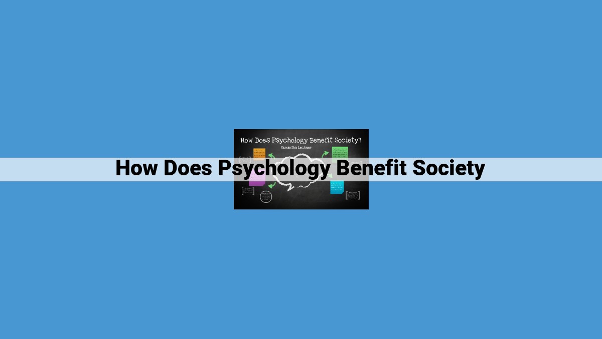 Unveiling the Profound Societal Impact of Psychology: From Mental Well-being to Community Prosperity