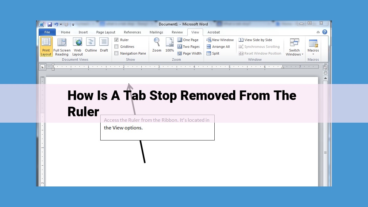 SEO-Optimized Title: How to Remove Tab Stops Easily from the Ruler in Word Processing Applications