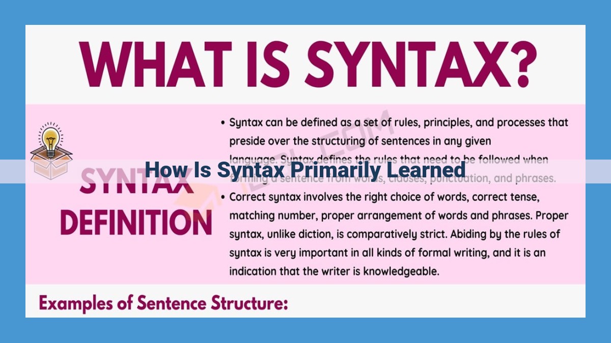 Master Syntax: Unlock Language Proficiency with Explicit and Implicit Learning