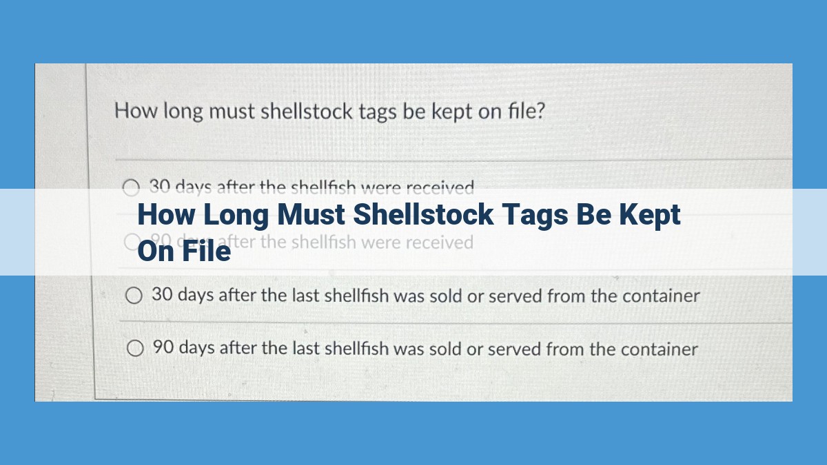 Importance of Shellstock Tags in Seafood Traceability and Enforcement