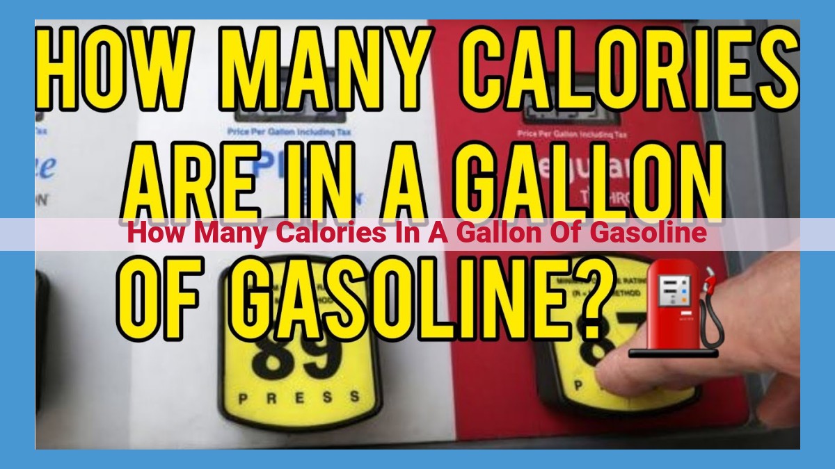 Fuel Efficiency: Understanding the Calorie Content of Gasoline