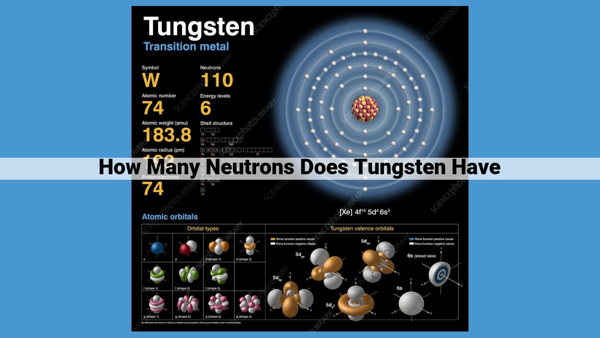 The Role of Neutron Number in Tungsten's Atomic Structure and Applications