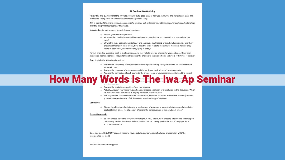 Mastering the AP Seminar IWA: A Comprehensive Guide for Success