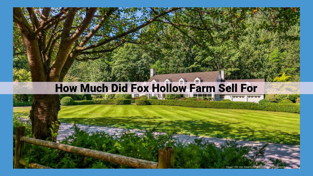 Fox Hollow Farm's Sale: [Sale Price] Closing with [Sale Price - List Price] Difference