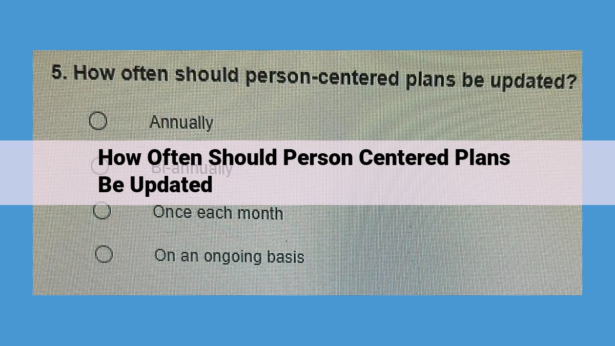 Comprehensive Guide to Person-Centered Plan Review Frequency