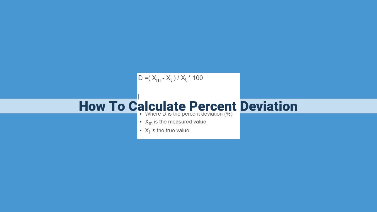 Quantify Measurement Accuracy: Calculate Percent Deviation for Reliable Results