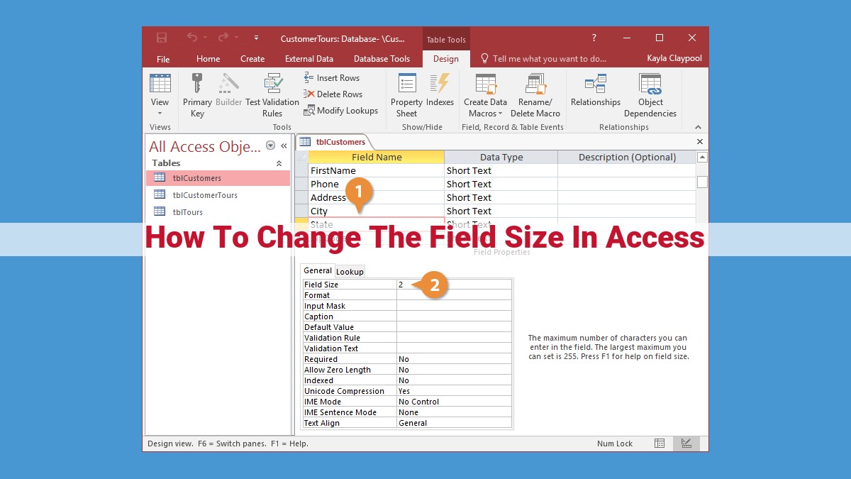 How to Adjust Field Size in Access for Optimal Table Design