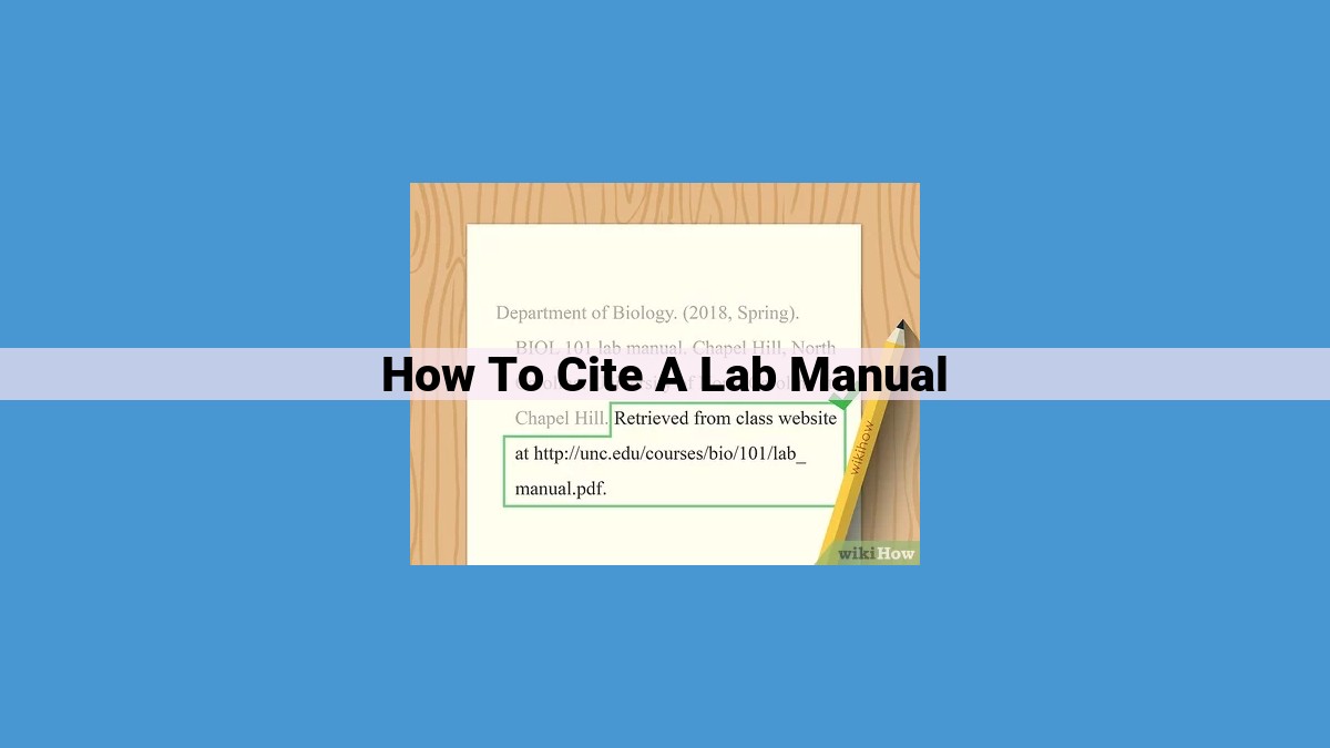 How to Cite a Lab Manual: Essential Guide for Academic Integrity