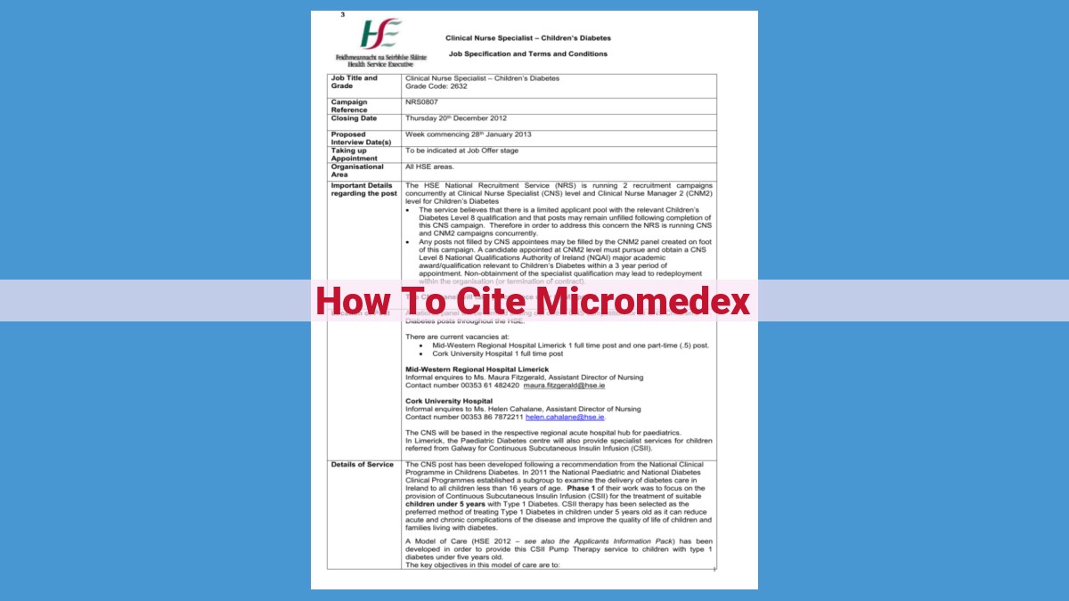 Micromedex Citation Best Practices: A Comprehensive Guide for Accurate Referencing