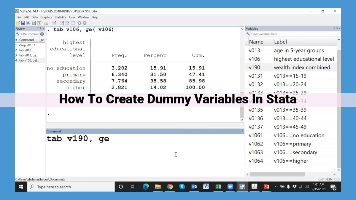 Create Dummy Variables in Stata: A Comprehensive Guide