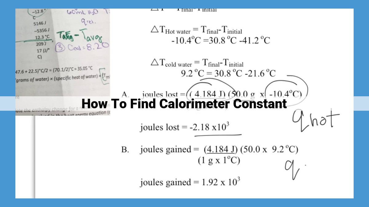 Calorimeter Constant Determination: Measuring Heat Capacity and Temperature Changes