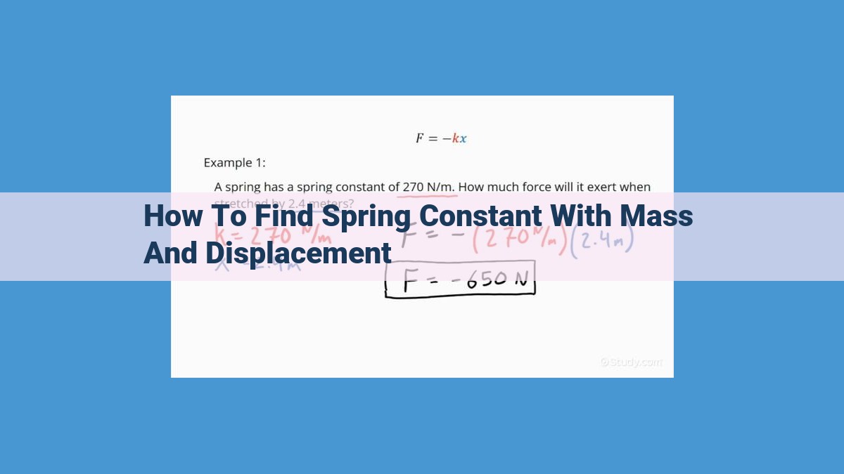 Determine Spring Constant with Precision: A Comprehensive Guide