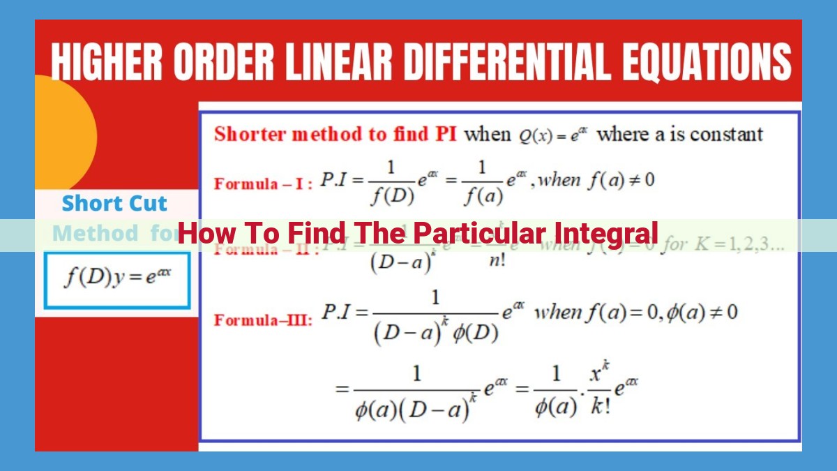 Understand Particular Integrals: Finding Solutions in Differential Equations