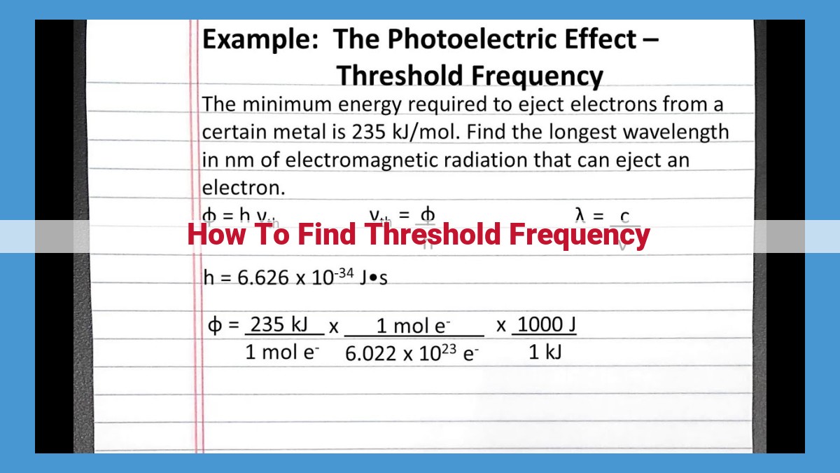 How to Calculate Threshold Frequency: An In-Depth Guide