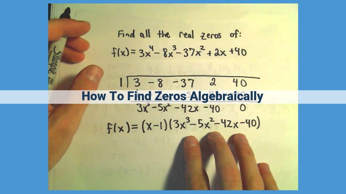 Comprehensive Guide to Finding Polynomial Zeros: Algebraic Methods Unveiled