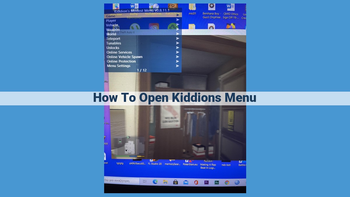 How to Access the Kiddions Mod Menu: A Simple Guide for GTA5 Enhancements