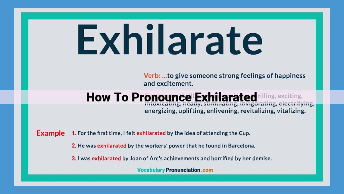 Exhilarated Pronunciation Guide: Perfecting Your Enunciation