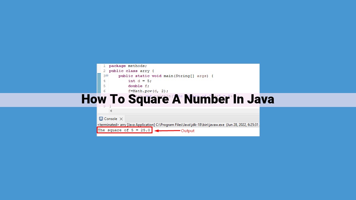 Squaring Numbers in Java: A Comprehensive Guide to Math.pow