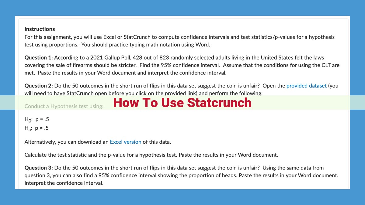 StatCrunch: The Ultimate Statistical Analysis Software for Data-Driven Insights