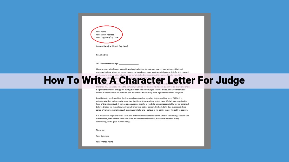 Write a Character Letter for a Judge: Guide to Persuasive Advocacy for Mitigation, Probation, Incarceration, and Redemption