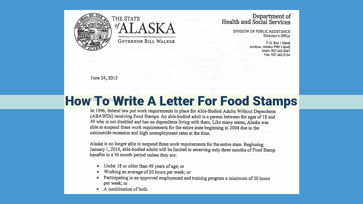 How to Write a Request for Food Stamps: A Comprehensive Guide for Eligibility, Documentation, and Submission