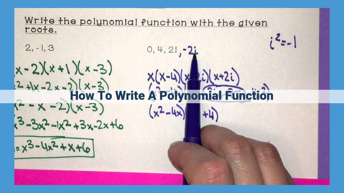 Mastering Polynomial Functions: A Comprehensive Guide to Writing, Graphing, and Solving