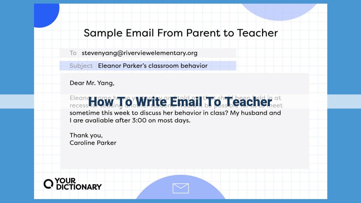 Optimized Title for SEO: Master Effective Email Communication with Teachers to Enhance Student Outcomes