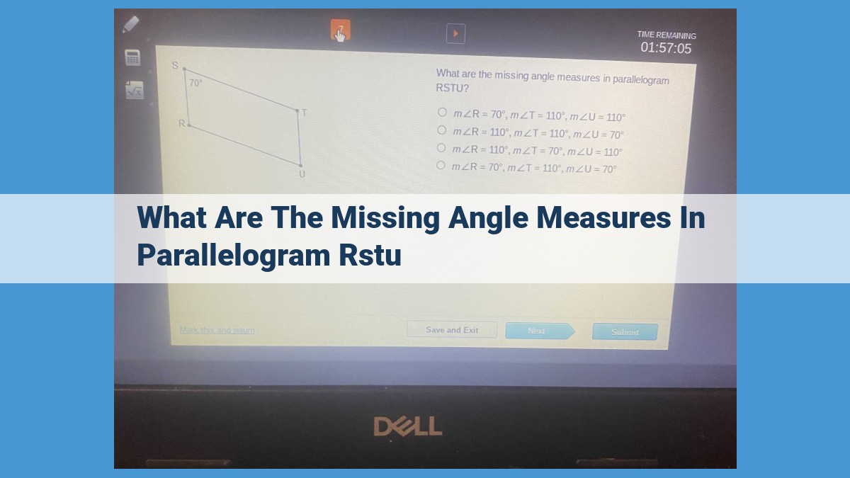 Parallelogram Angle Properties: Congruence and Supplementary Angles