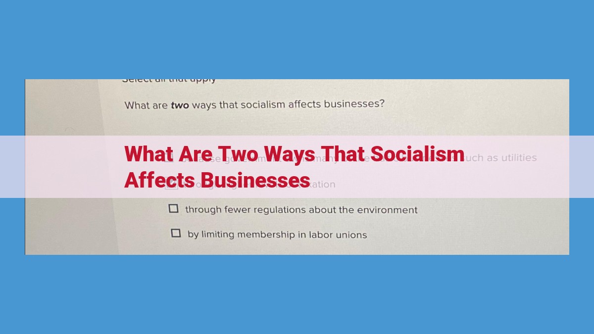 Impact of Socialism on Businesses: Price Controls, Government Ownership, and Economic Balance