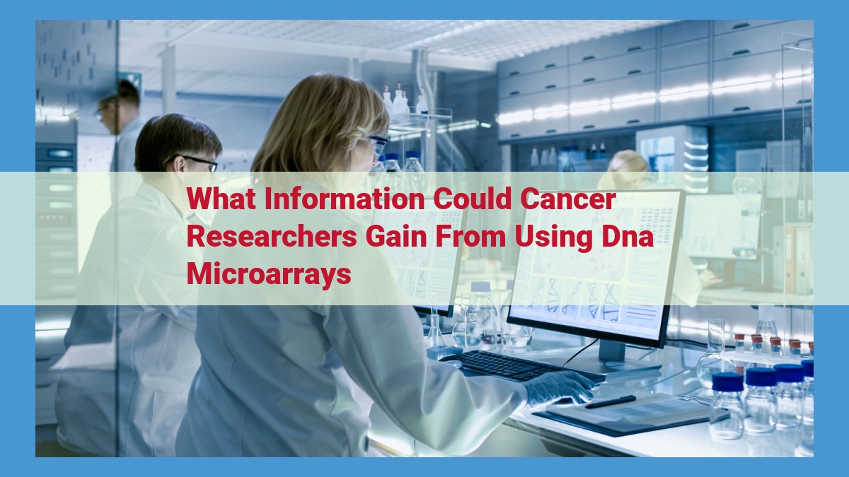 Unlocking Cancer Therapeutics and Diagnostics with DNA Microarrays: Revolutionizing Cancer Management