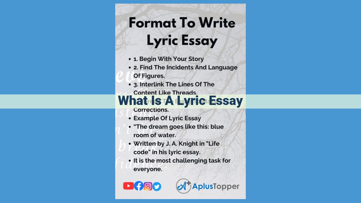 Lyric Essay: A Literary Fusion of Prose and Poetry for Intimate Storytelling