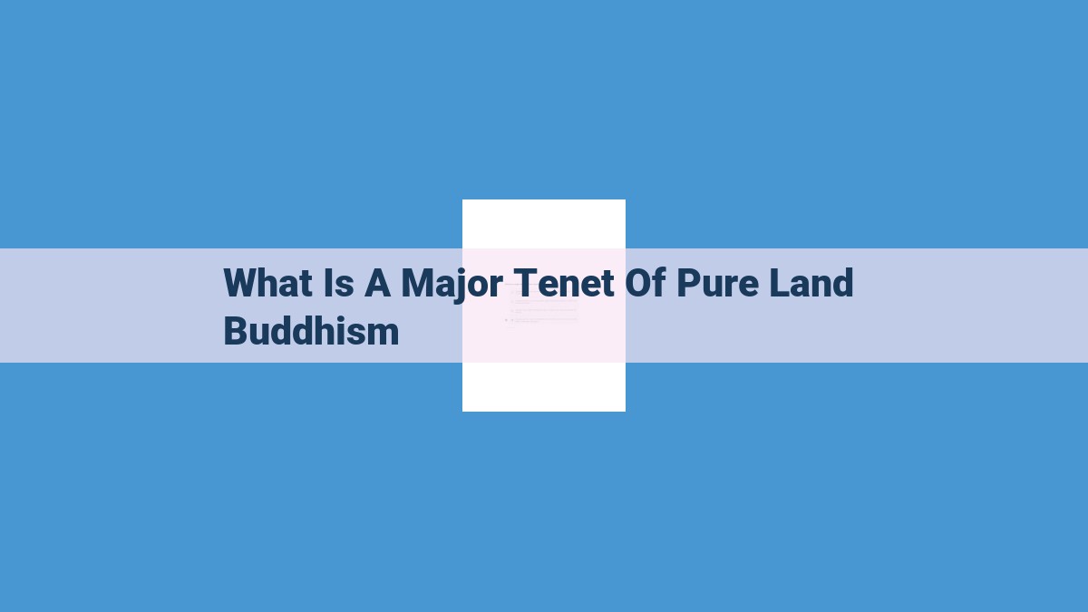 Pure Land Buddhism: The Path to Salvation Through Amitabha Buddha's Grace