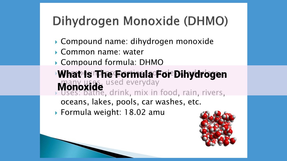 Dihydrogen Monoxide (H2O): Properties and Significance in Life and Industry