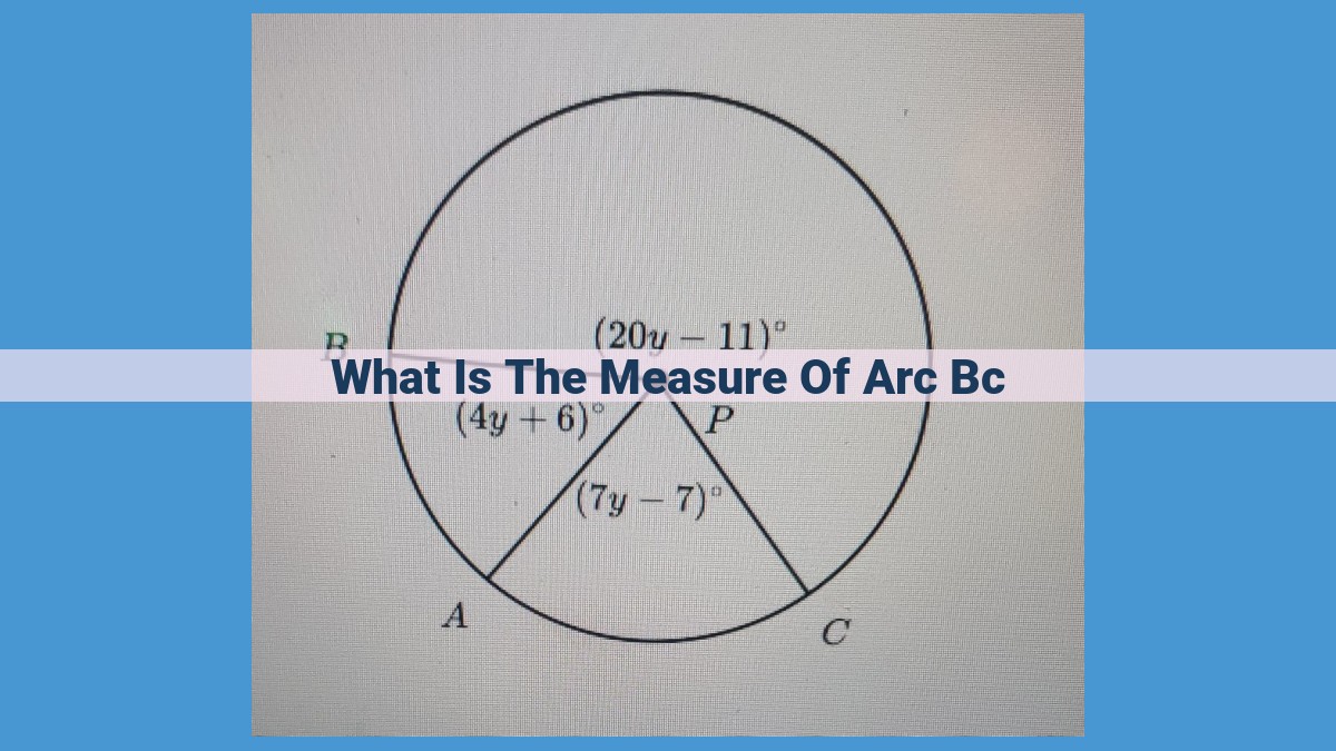 Determine Arc Measure with Central Angle and Radius