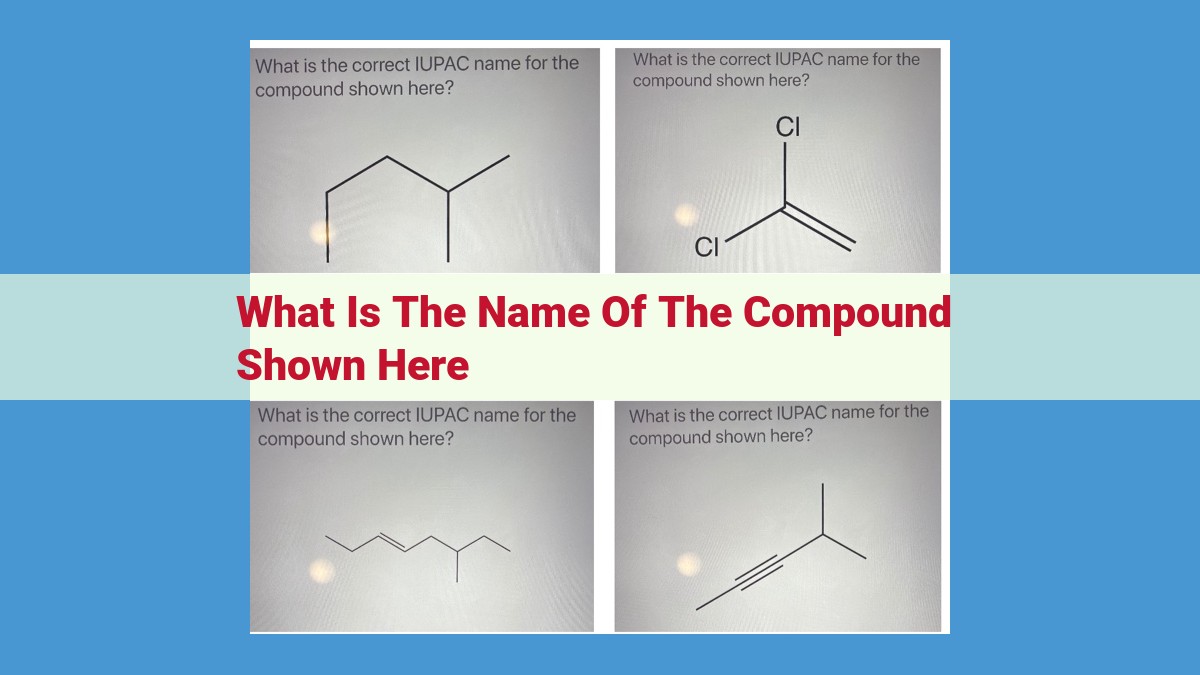 Guide to Understanding Chemical Compound Naming: Molecular Formula, Structural Formula, and IUPAC Guidelines