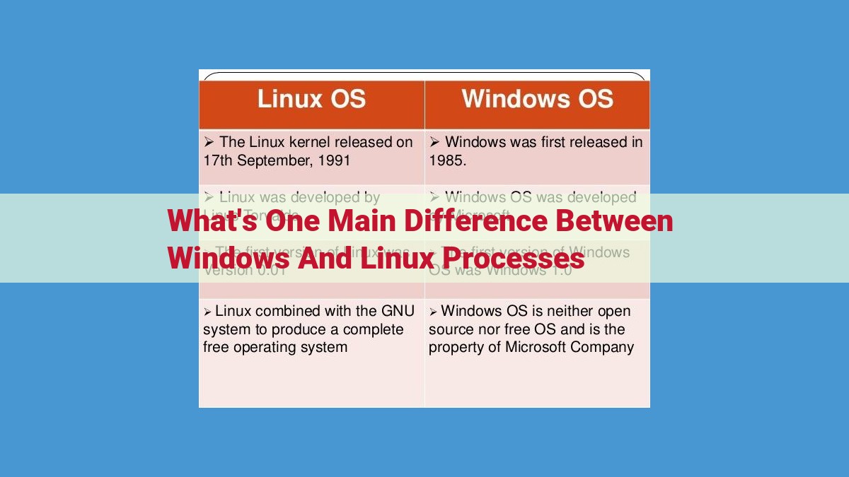 Windows vs. Linux: Process Isolation Strategies in Depth